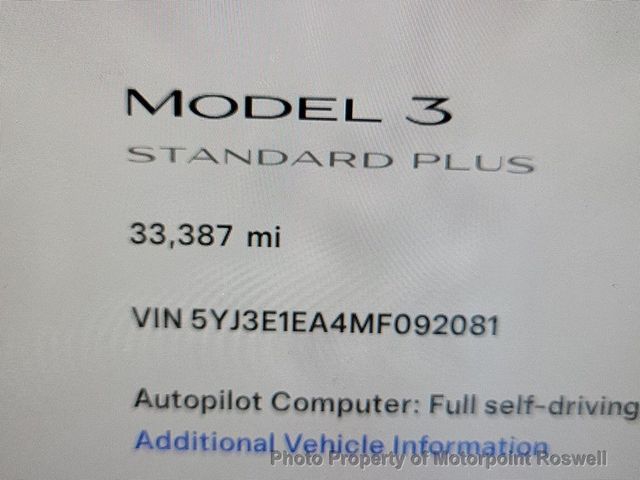 2021 Tesla Model 3 Standard Range Plus