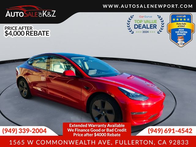 2021 Tesla Model 3 Standard Range Plus