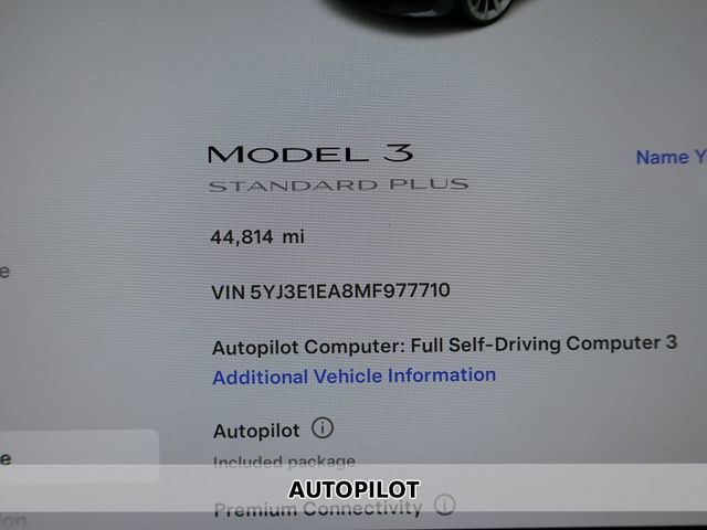 2021 Tesla Model 3 Standard Range Plus