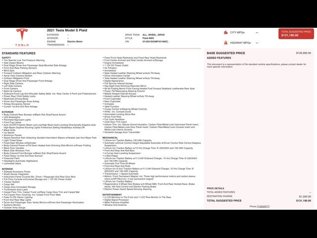 2021 Tesla Model S Plaid