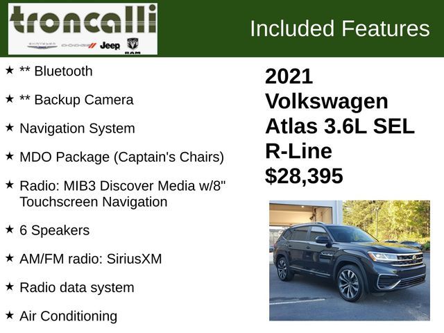 2021 Volkswagen Atlas 3.6L V6 SEL R-Line