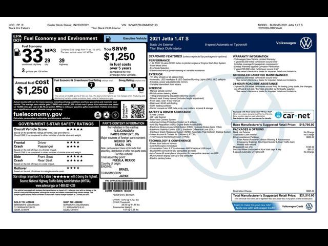 2021 Volkswagen Jetta S