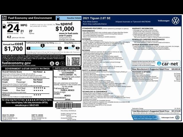 2021 Volkswagen Tiguan SE