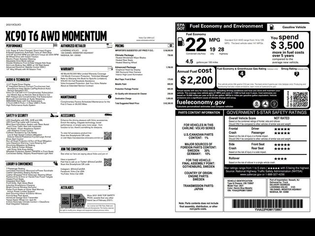 2021 Volvo XC90 Momentum