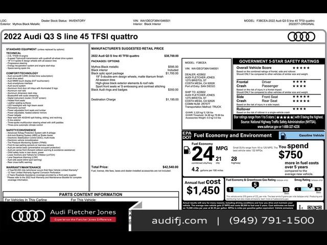 2022 Audi Q3 S Line Premium