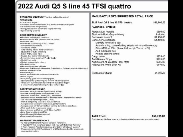 2022 Audi Q5 S Line Premium