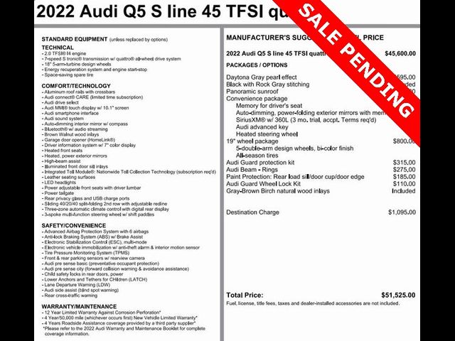2022 Audi Q5 S Line Premium