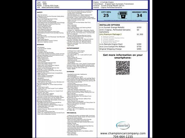 2022 BMW 4 Series 430i