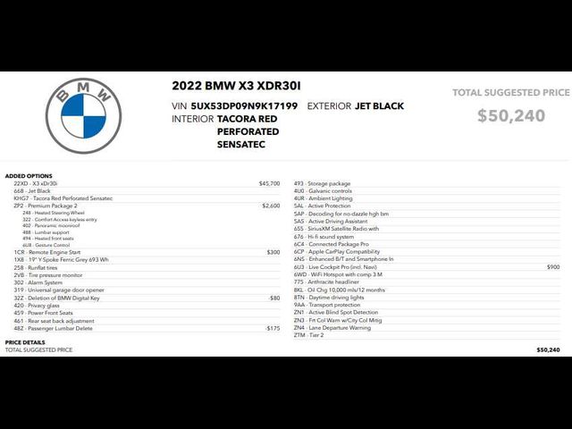 2022 BMW X3 xDrive30i