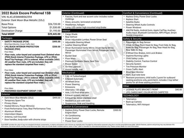 2022 Buick Encore Preferred