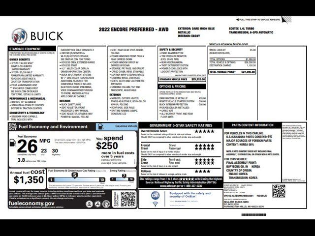 2022 Buick Encore Preferred