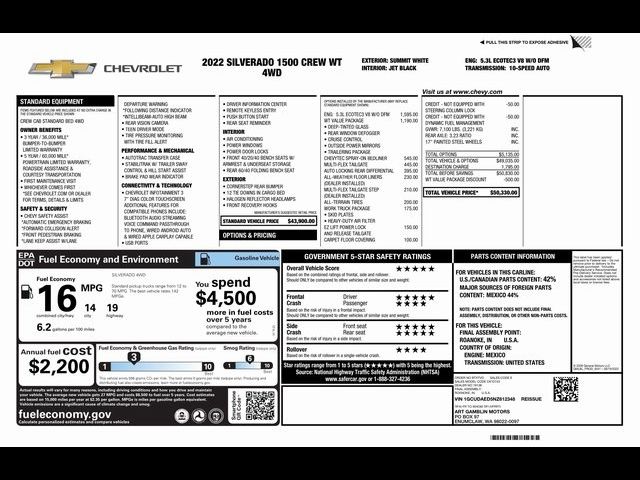 2022 Chevrolet Silverado 1500 Work Truck