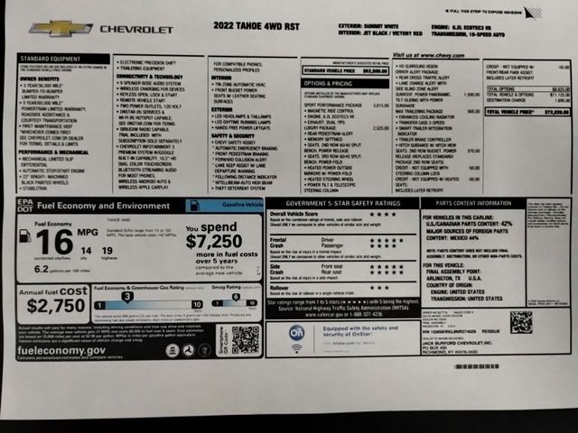 2022 Chevrolet Tahoe RST