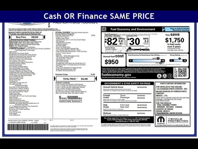 2022 Chrysler Pacifica Hybrid Touring L