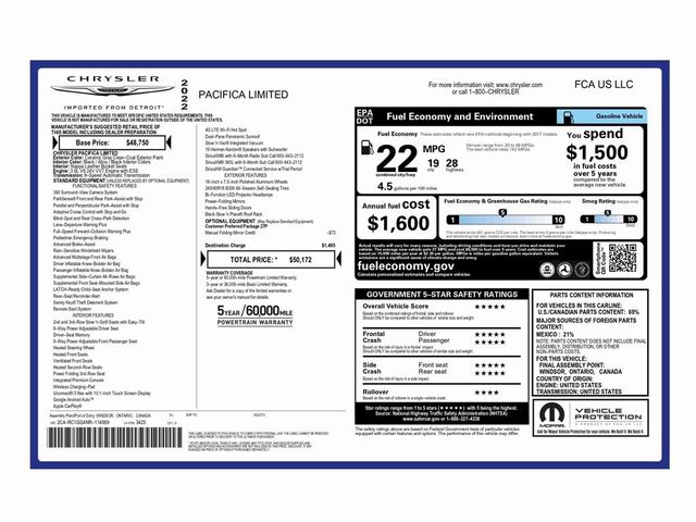 2022 Chrysler Pacifica Limited