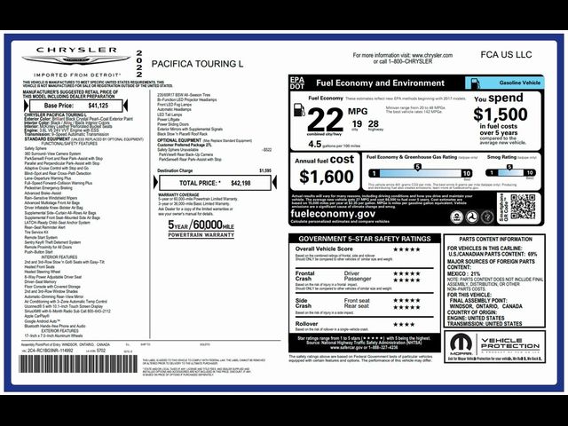 2022 Chrysler Pacifica Touring-L