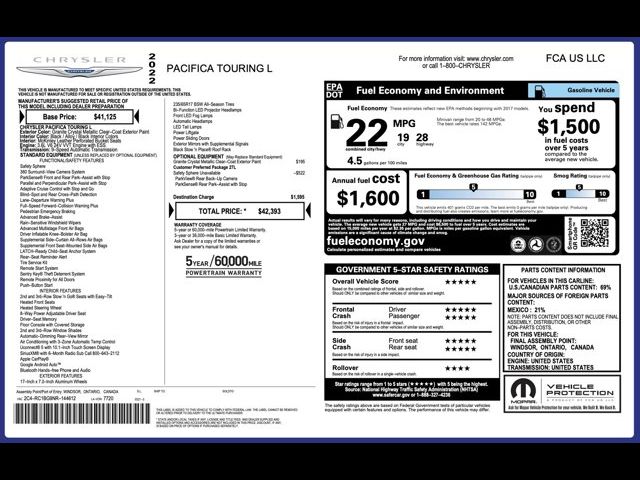 2022 Chrysler Pacifica Touring-L