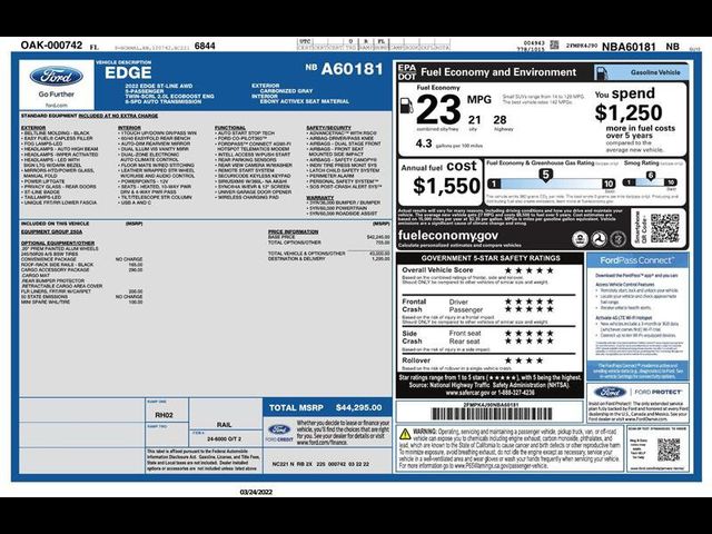 2022 Ford Edge ST Line