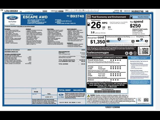 2022 Ford Escape Titanium