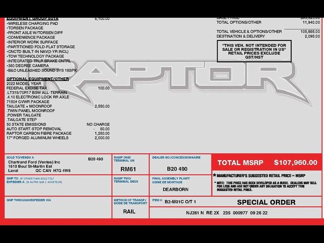 2022 Ford F-150 Raptor