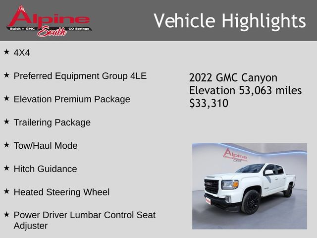 2022 GMC Canyon Elevation