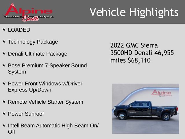 2022 GMC Sierra 3500HD Denali