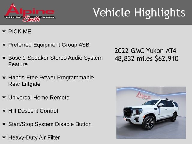 2022 GMC Yukon AT4