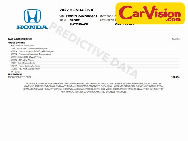 2022 Honda Civic Sport