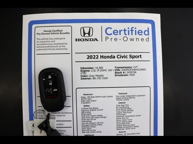 2022 Honda Civic Sport