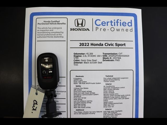 2022 Honda Civic Sport