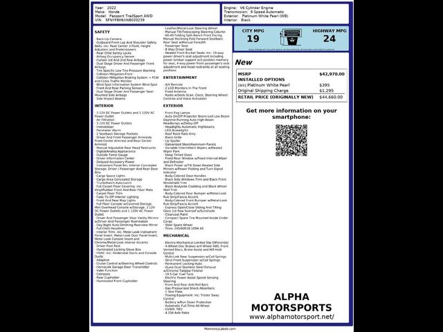 2022 Honda Passport TrailSport