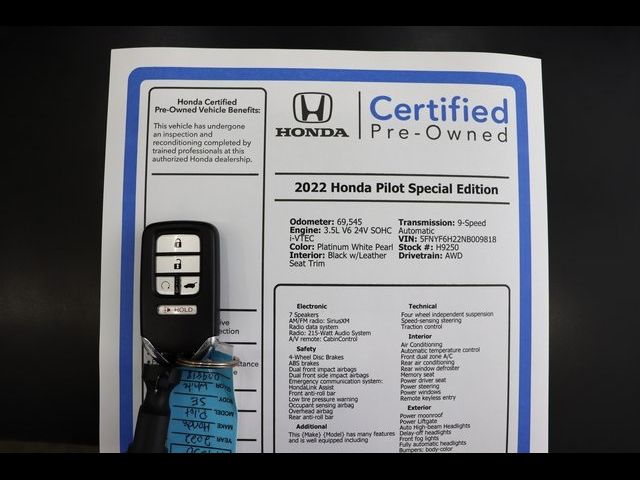 2022 Honda Pilot Special Edition