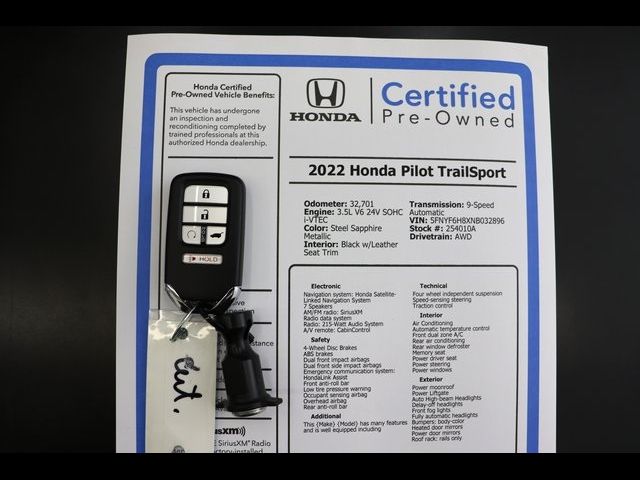 2022 Honda Pilot TrailSport