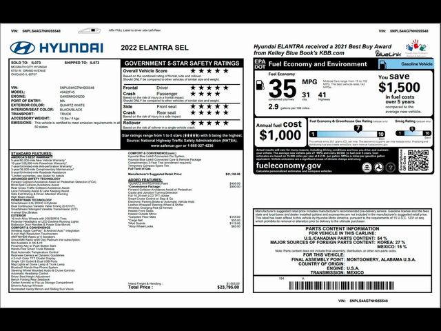 2022 Hyundai Elantra SEL