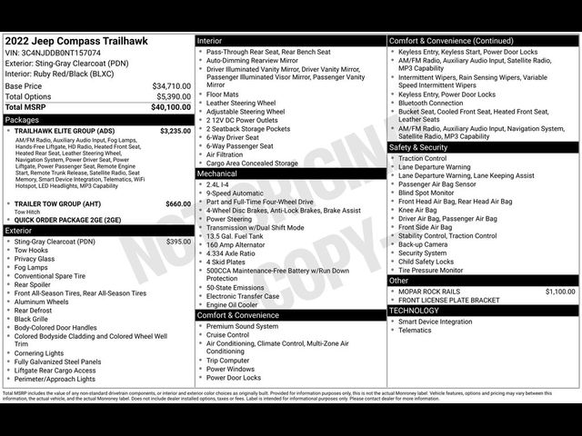 2022 Jeep Compass Trailhawk