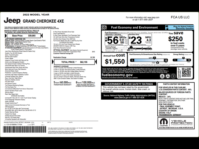 2022 Jeep Grand Cherokee 4xe Base