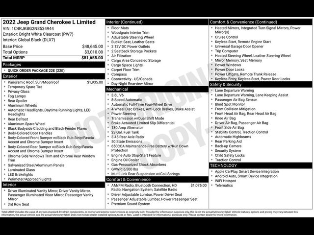 2022 Jeep Grand Cherokee L Limited