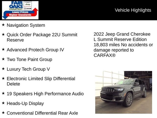 2022 Jeep Grand Cherokee L Summit Reserve