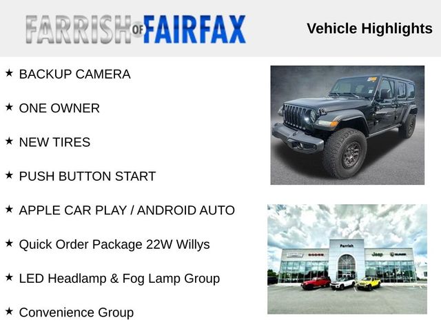 2022 Jeep Wrangler Unlimited Willys