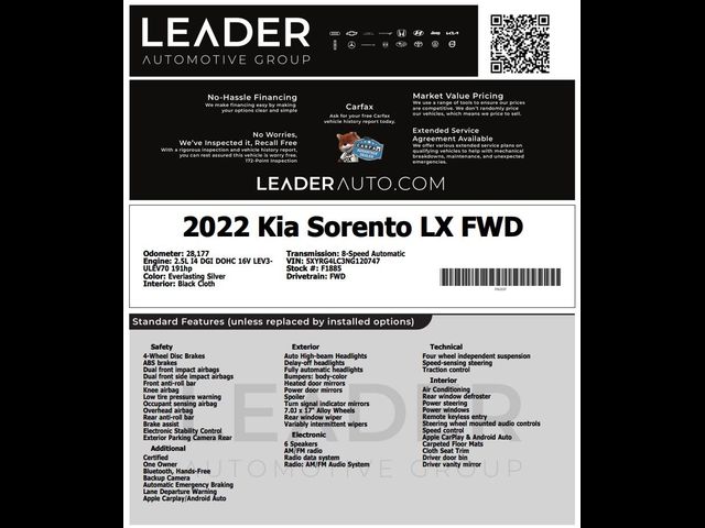 2022 Kia Sorento LX