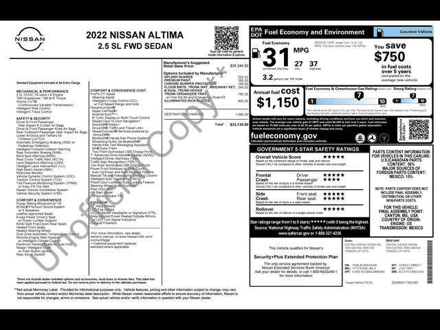 2022 Nissan Altima 2.5 SL