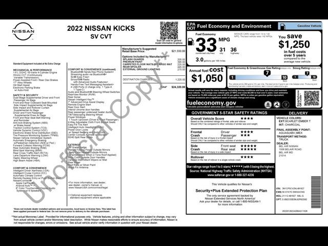 2022 Nissan Kicks SV
