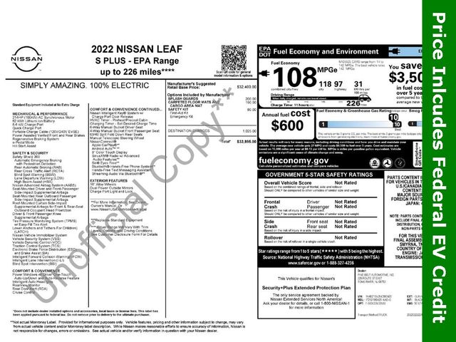 2022 Nissan Leaf S Plus