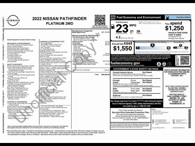 2022 Nissan Pathfinder Platinum