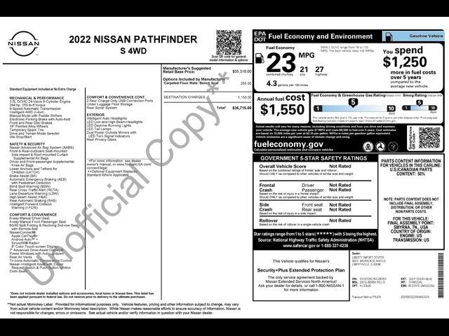 2022 Nissan Pathfinder S