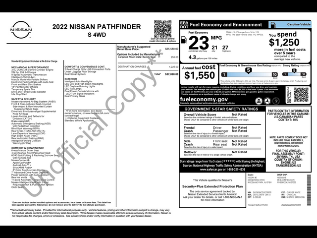 2022 Nissan Pathfinder S