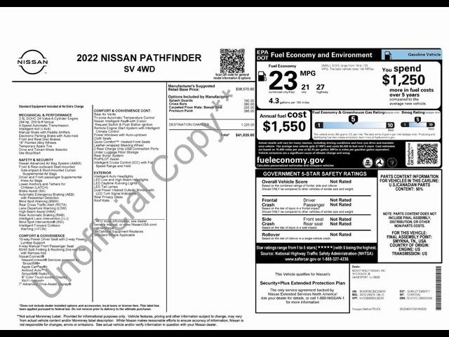 2022 Nissan Pathfinder SV