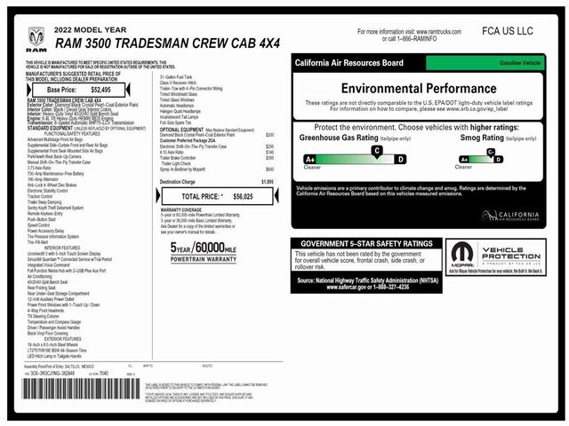 2022 Ram 3500 Tradesman