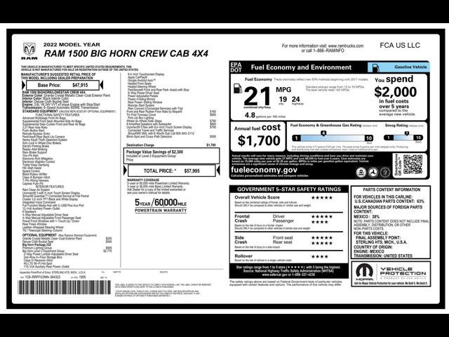 2022 Ram 1500 Big Horn