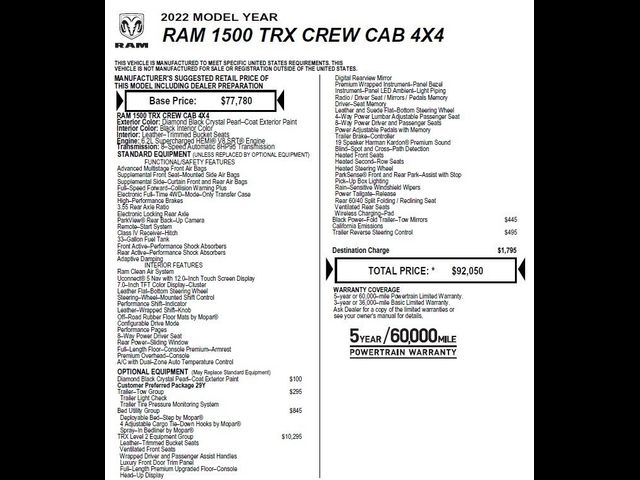 2022 Ram 1500 TRX